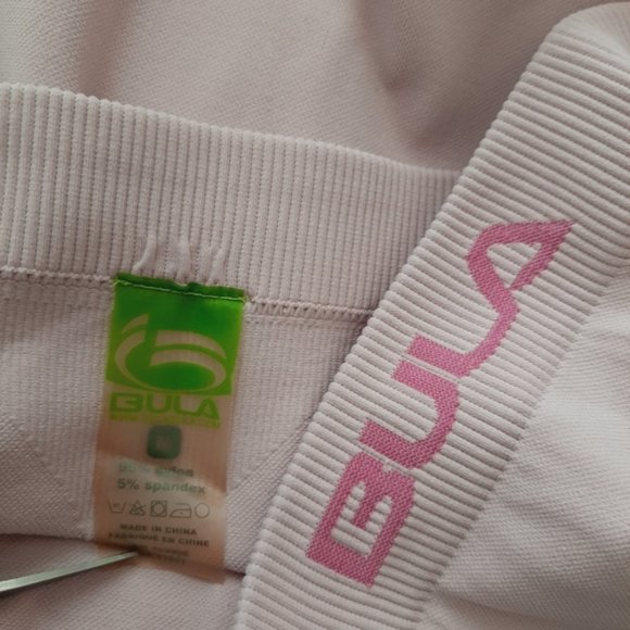 BULA High Waist Crop Ankle Stretch Pull-On Leggings Solid Pink Sz M - Picture 9 of 10